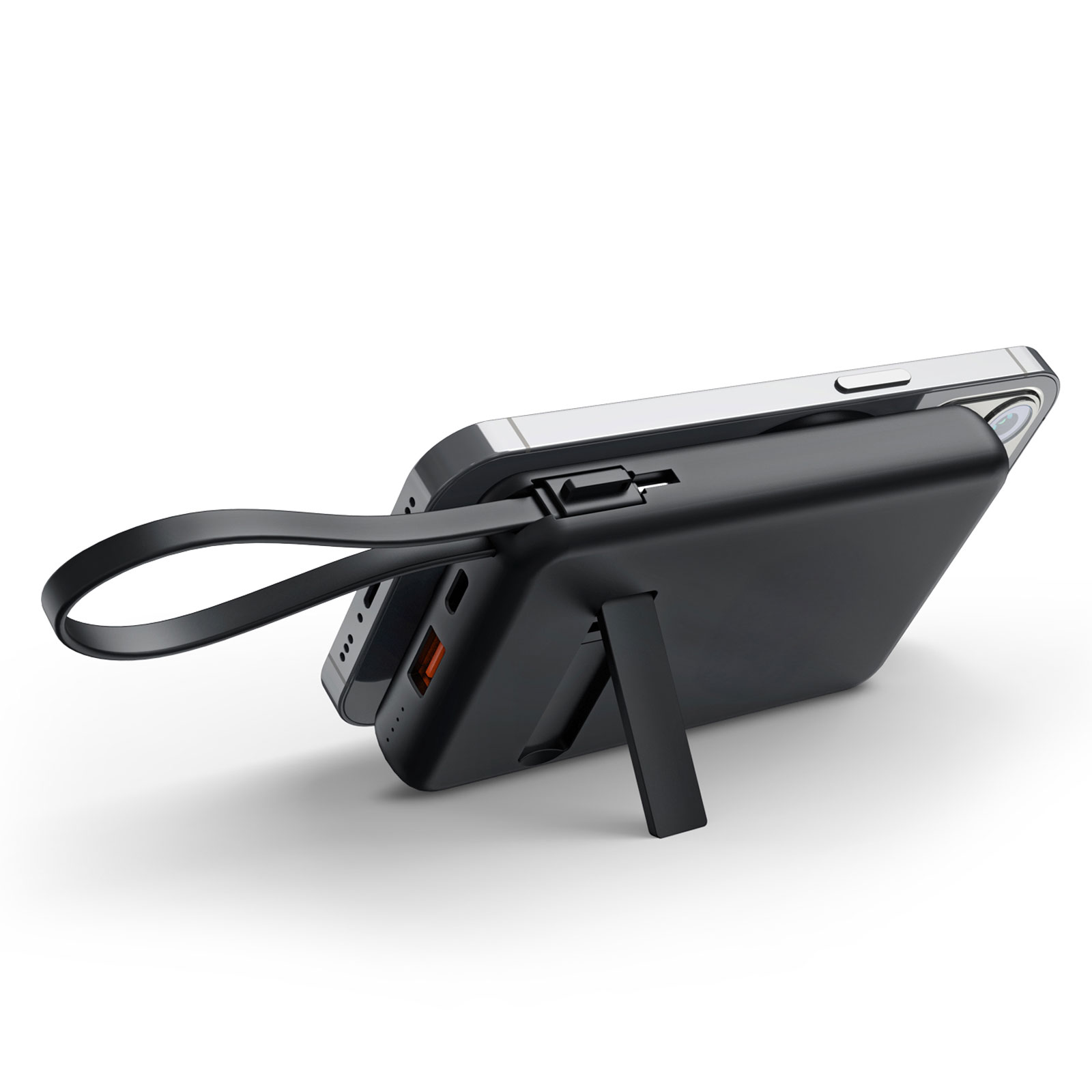 225501 KAYABEYİ 10.000 MAH SİYAH MAGSAFE ve WIRELESS POWERBANK - Görsel 2
