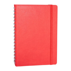 303104 SÖĞÜTÖZÜ KIRMIZI SPİRALLİ TARİHSİZ DEFTER (17X24 CM)