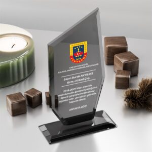 353 Füme Kristal Plaket