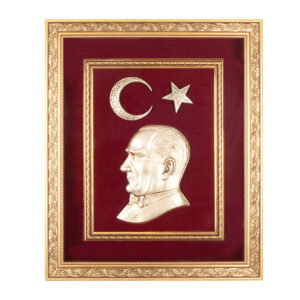 922804 ÖNCÜ KIRMIZI ATATÜRK KABARTMALI TABLO